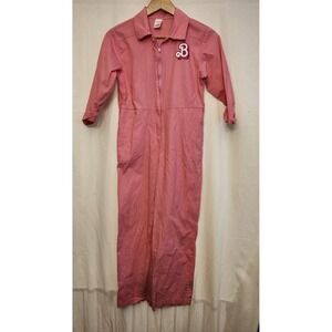 Spirit Barbie The Movie Jumpsuit Womens Large Pink Zip Front Costume Coveralls